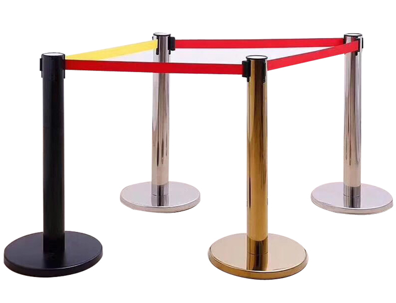 CROWD CONTROL BARRIER/RETRACTABLE QUEUE POLE/STAINLESS STEEL RAILING STAND