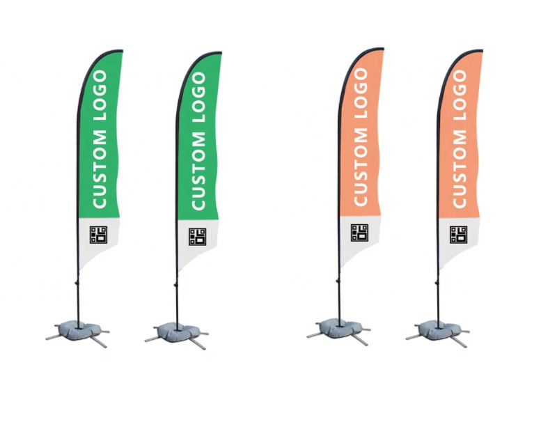 Indoor/outdoor flying  banner  beach flags with customized fabric design
