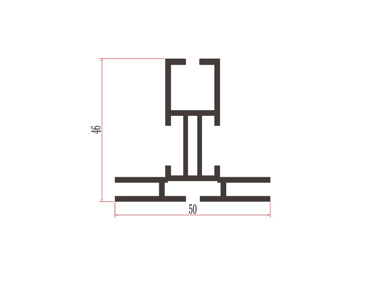 FD50 50mm double sides fabric profile