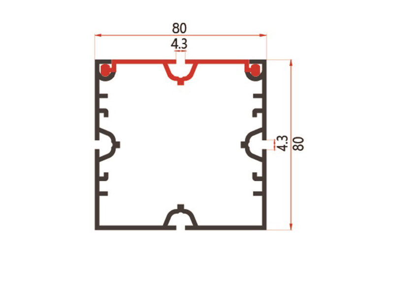 3 side 80-Square extrusion