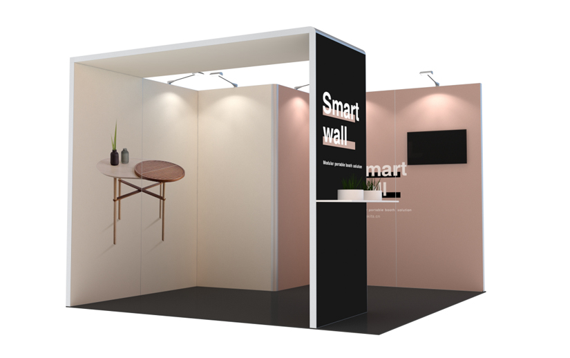 Easy modular frame booth 