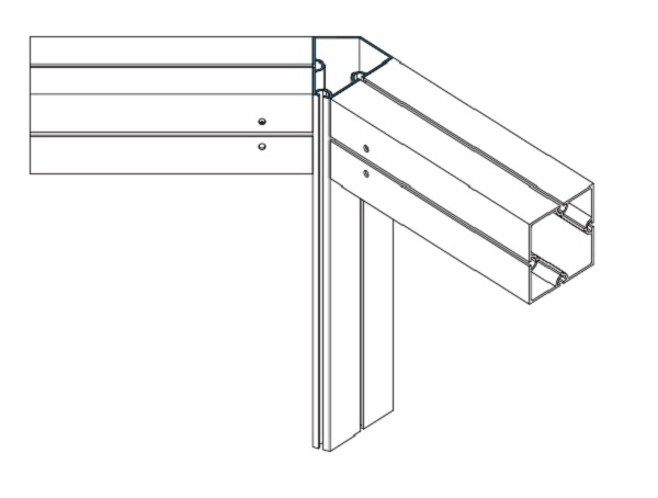 135° 80 Square extrusion