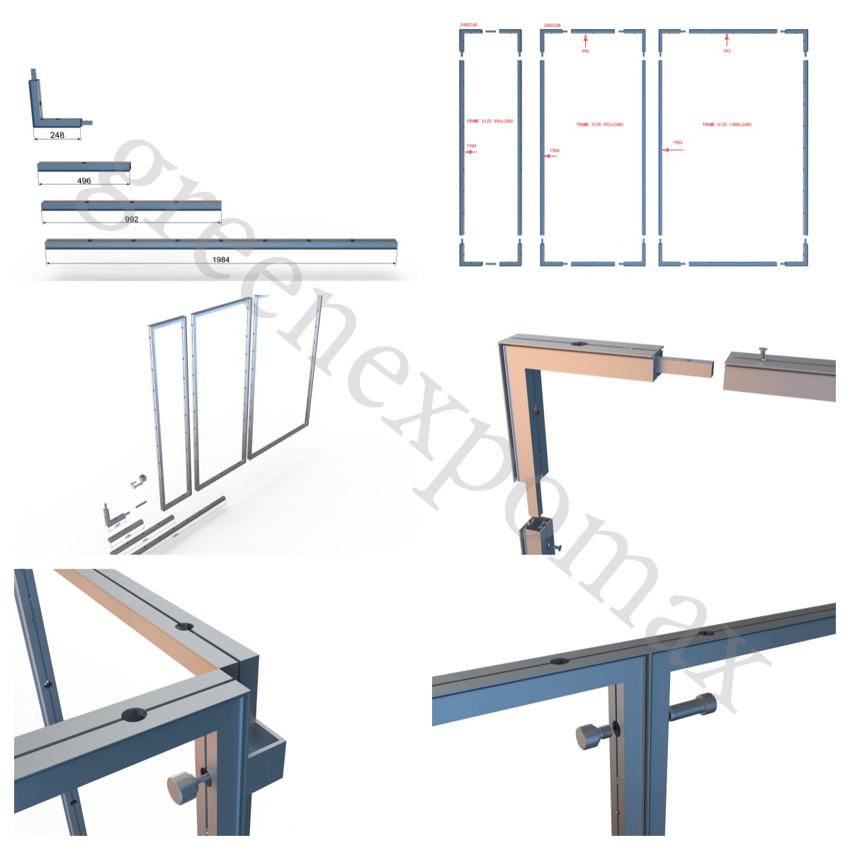 40mm 80mm Smart Wall Easy frame