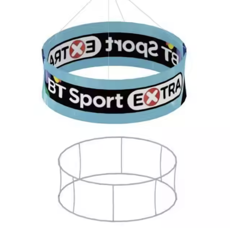 Round hanging banner