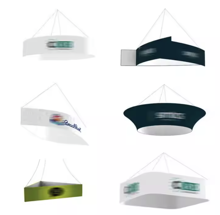 Triangle hanging banner